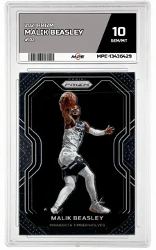 2021 PRIZM #102 MALIK BEASLEY MPE 10 GEM/MT — graded card up for auction