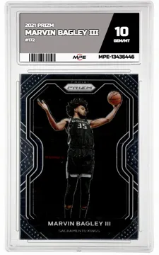 2021 PRIZM #172 MARVIN BAGLEY III MPE 10 GEM/MT — graded card up for auction