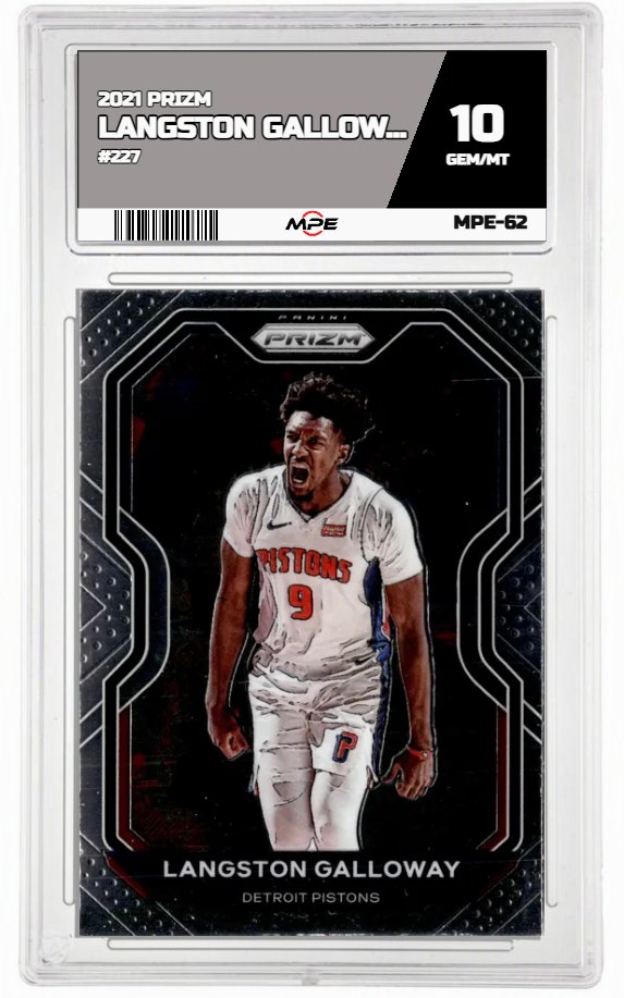 2021 PRIZM #227 LANGSTON GALLOWAY MPE 10 GEM/MT — graded card up for auction