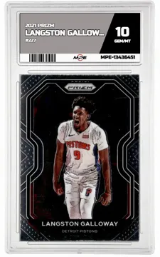 2021 PRIZM #227 LANGSTON GALLOWAY MPE 10 GEM/MT — graded card up for auction