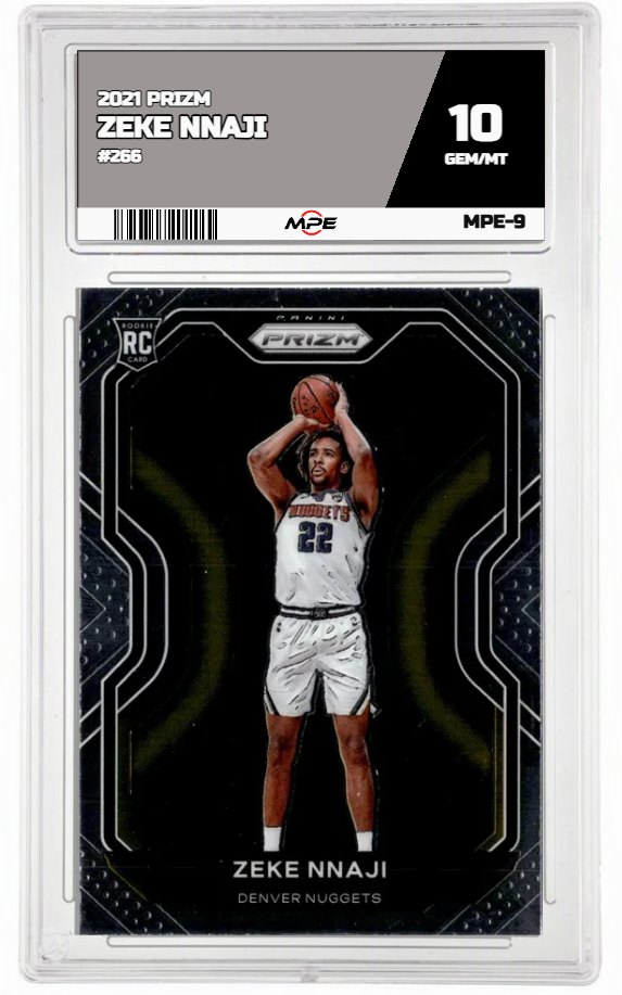 2021 PRIZM #266 ZEKE NNAJI MPE 10 GEM/MT — graded card up for auction