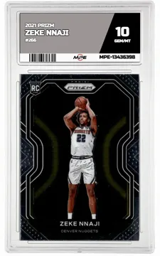 2021 PRIZM #266 ZEKE NNAJI MPE 10 GEM/MT — graded card up for auction