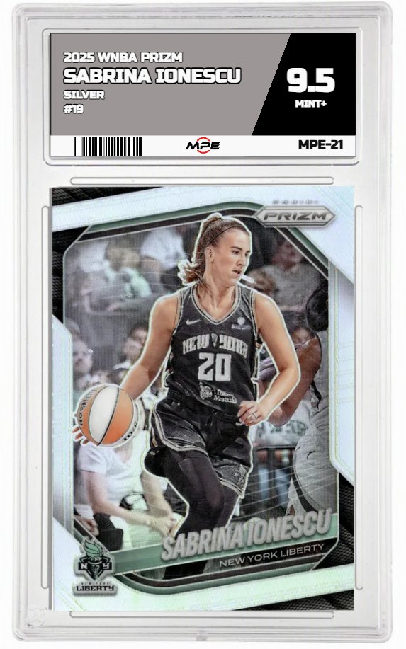 2025 PRIZM WNBA SILVER #19 SABRINA IONESCU MPE 9.5 MINT+ — graded card up for auction