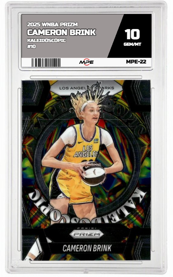 2025 PRIZM WNBA KALEIDOSCOPIC #10 CAMERON BRINK MPE 10 GEM/MT — graded card up for auction