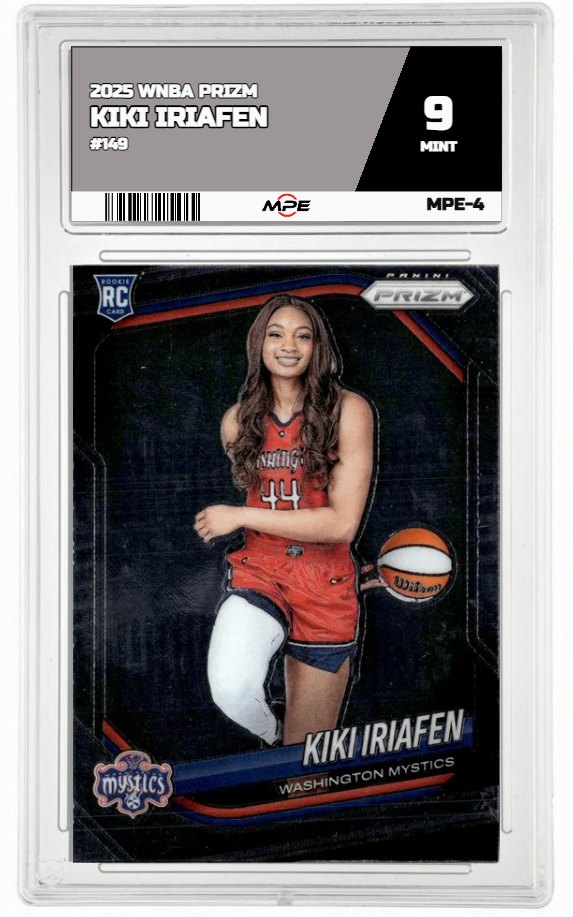 2025 PRIZM WNBA #149 KIKI IRIAFEN MPE 9 MINT — graded card up for auction