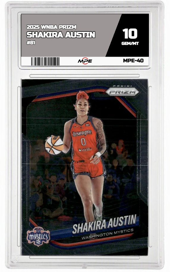 2025 PRIZM WNBA #81 SHAKIRA AUSTIN MPE 10 GEM/MT — graded card up for auction