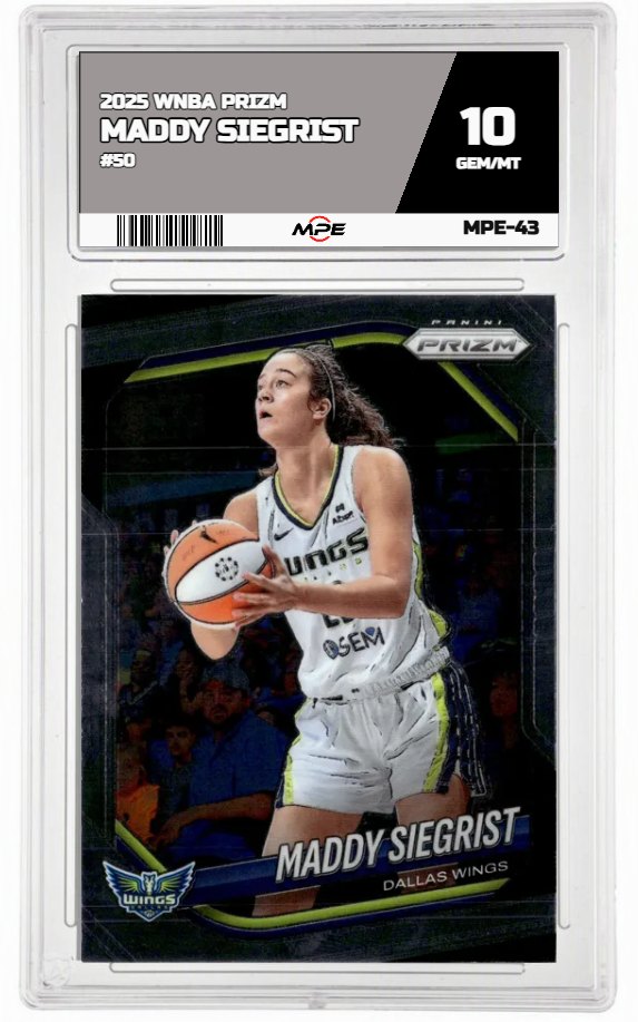 2025 PRIZM WNBA #50 MADDY SIEGRIST MPE 10 GEM/MT — graded card auctioned from the MPE vault