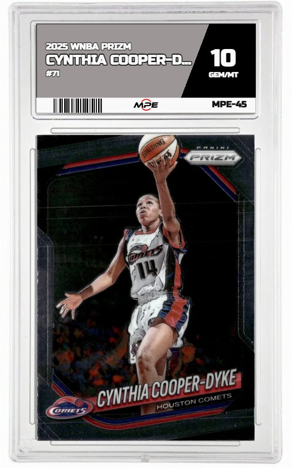 2025 PRIZM WNBA #71 CYNTHIA COOPER-DYKE MPE 10 GEM/MT — graded card up for auction