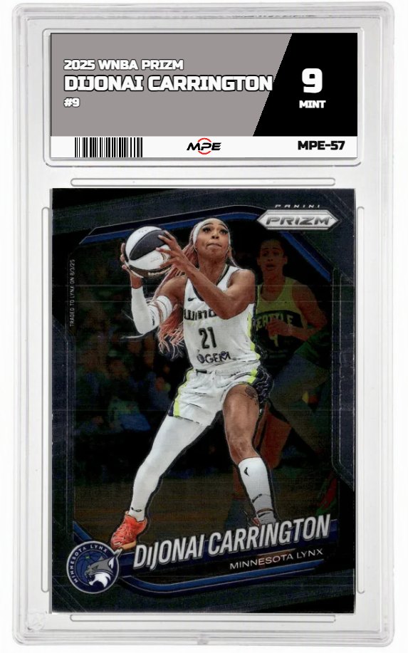 2025 PRIZM WNBA #9 DIJONAI CARRINGTON MPE 9 MINT — graded card up for auction