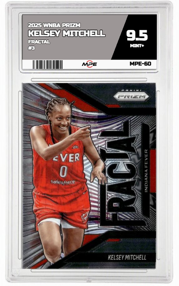 2025 PRIZM WNBA FRACTAL #3 KELSEY MITCHELL MPE 9.5 MINT+ — graded card up for auction