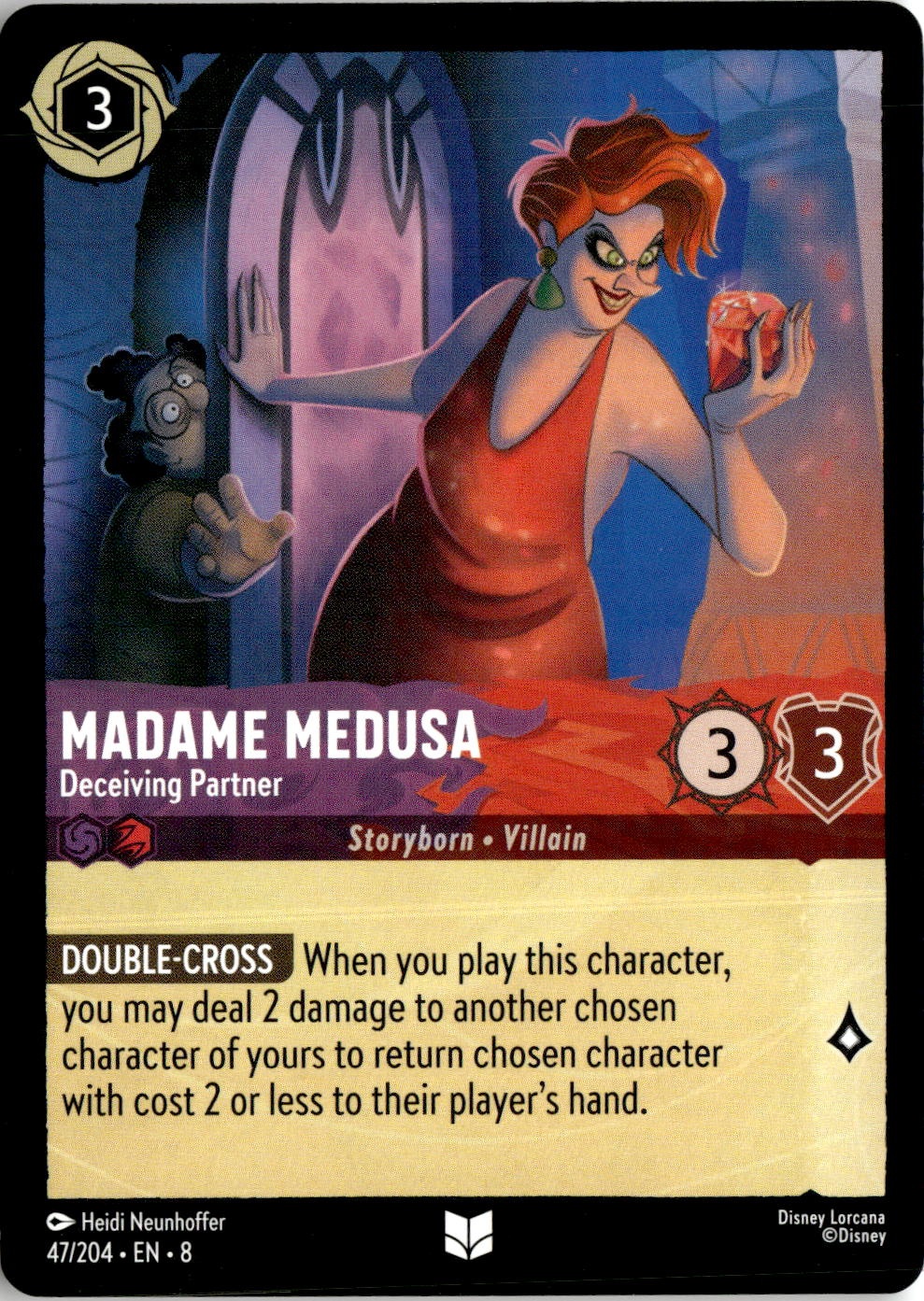 2025 Disney Lorcana En 8 Madame Medusa graded slab