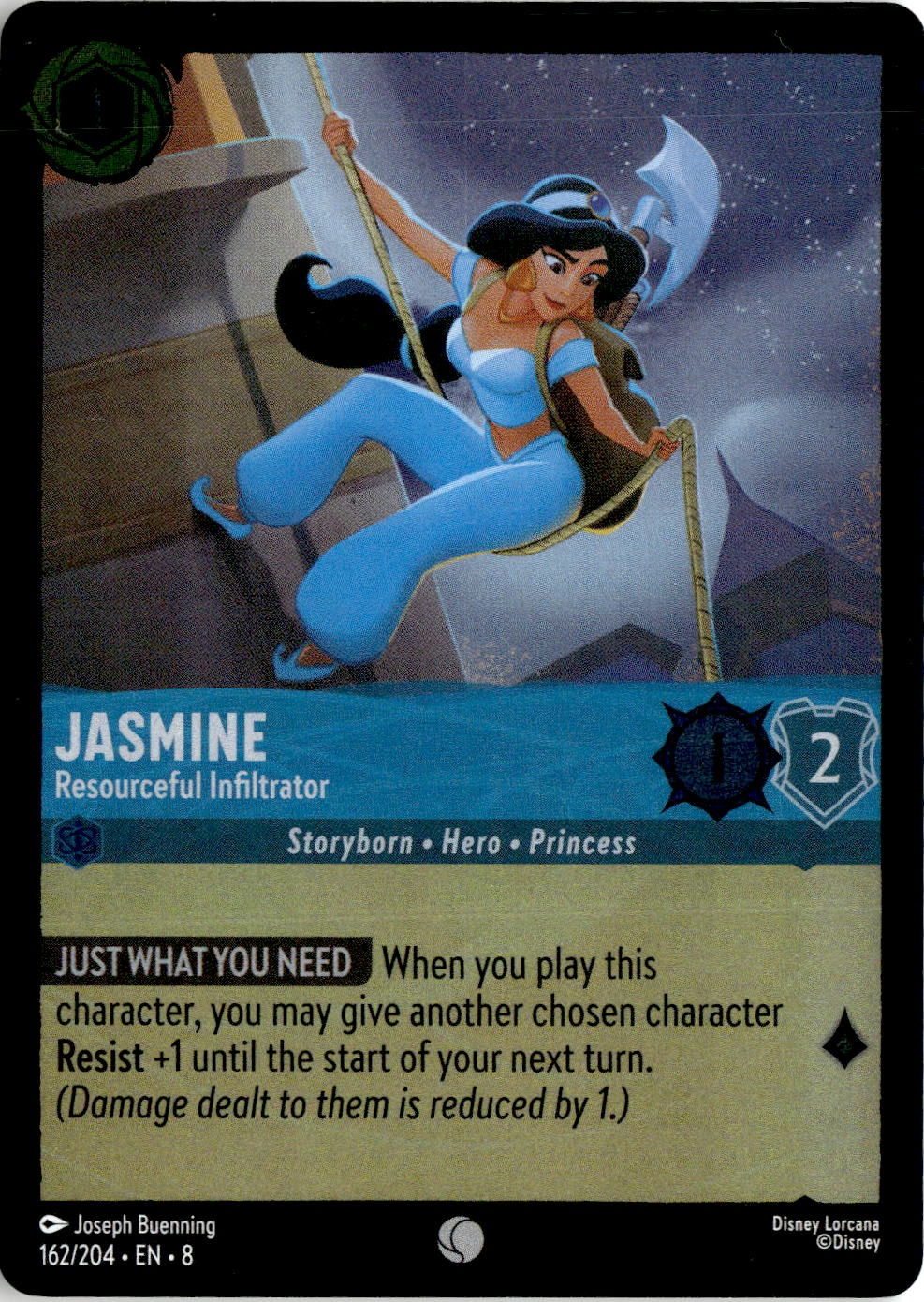 2025 Disney Lorcana En 8 Jasmine graded slab