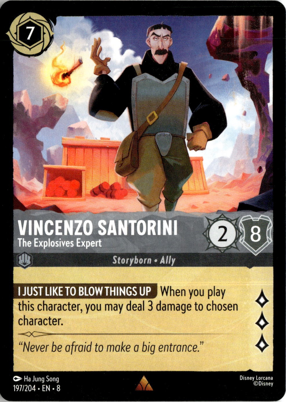 2025 Disney Lorcana En 8 Vincenzo Santorini graded slab