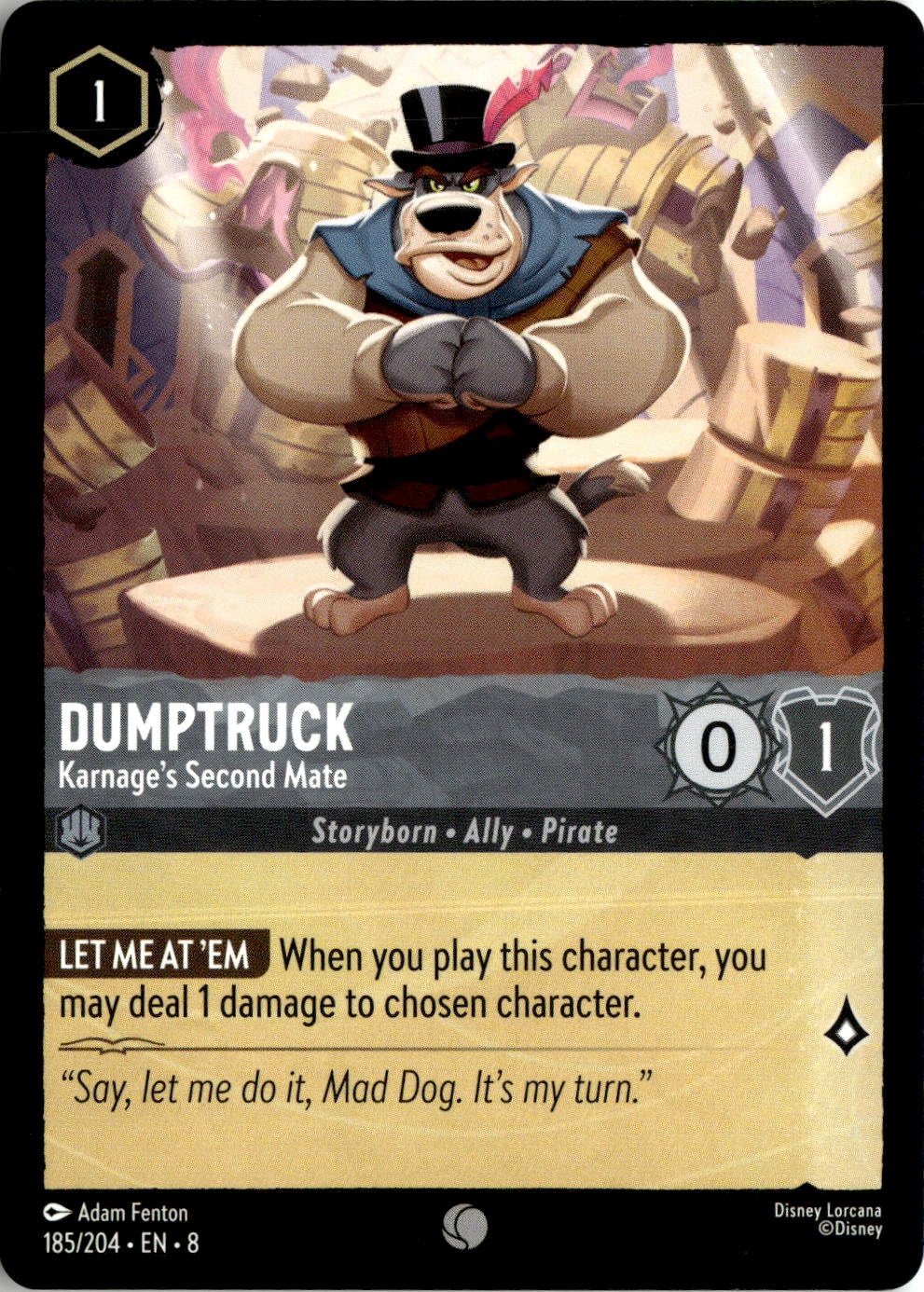 2025 Disney Lorcana En 8 Dumptruck graded slab