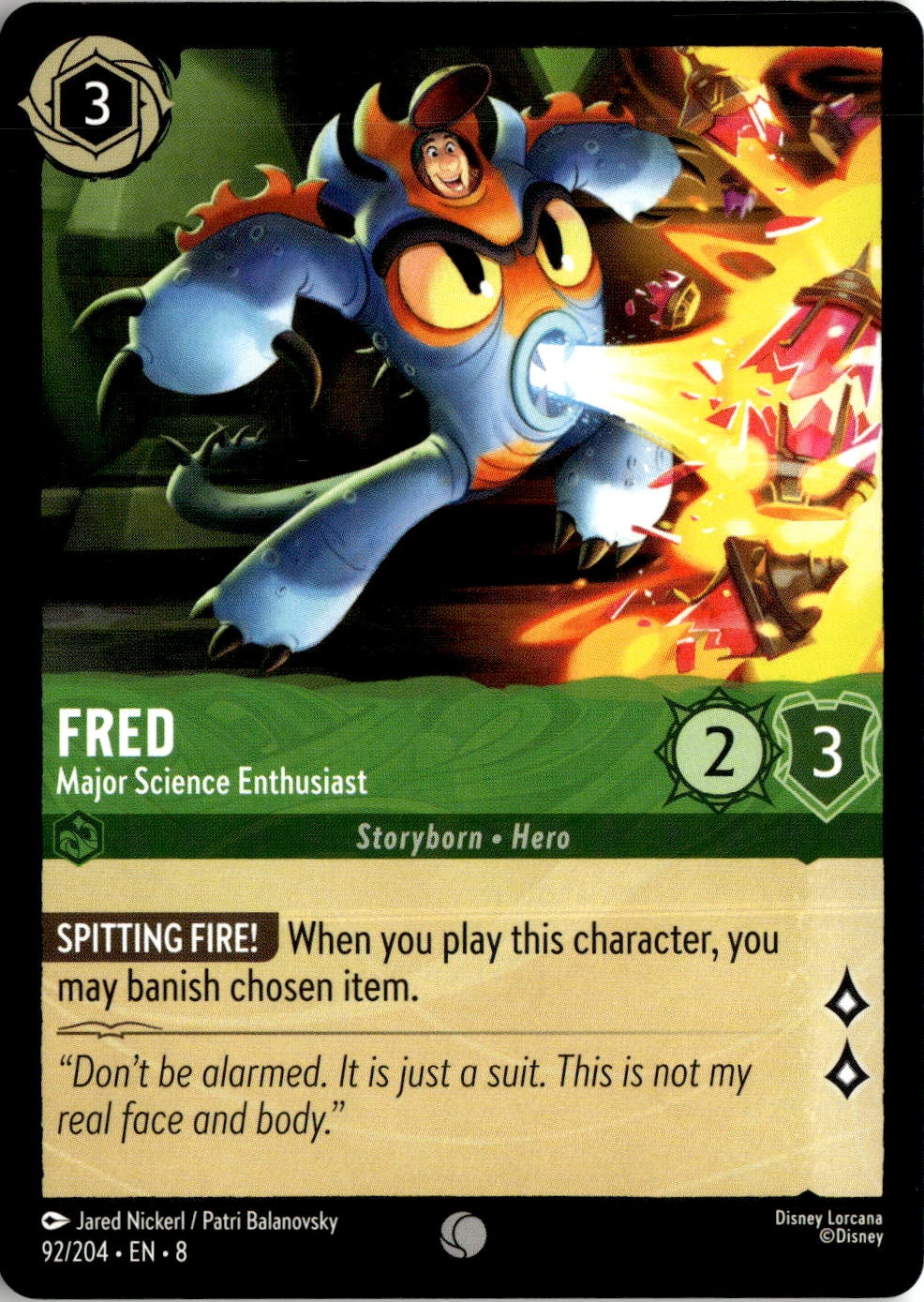 2025 Disney Lorcana En 8 Fred graded slab