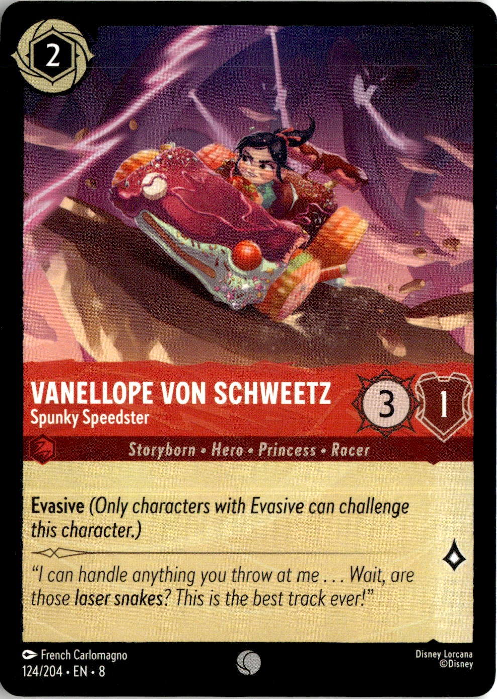 2025 Disney Lorcana En 8 Vanellope Von Schweetz graded slab
