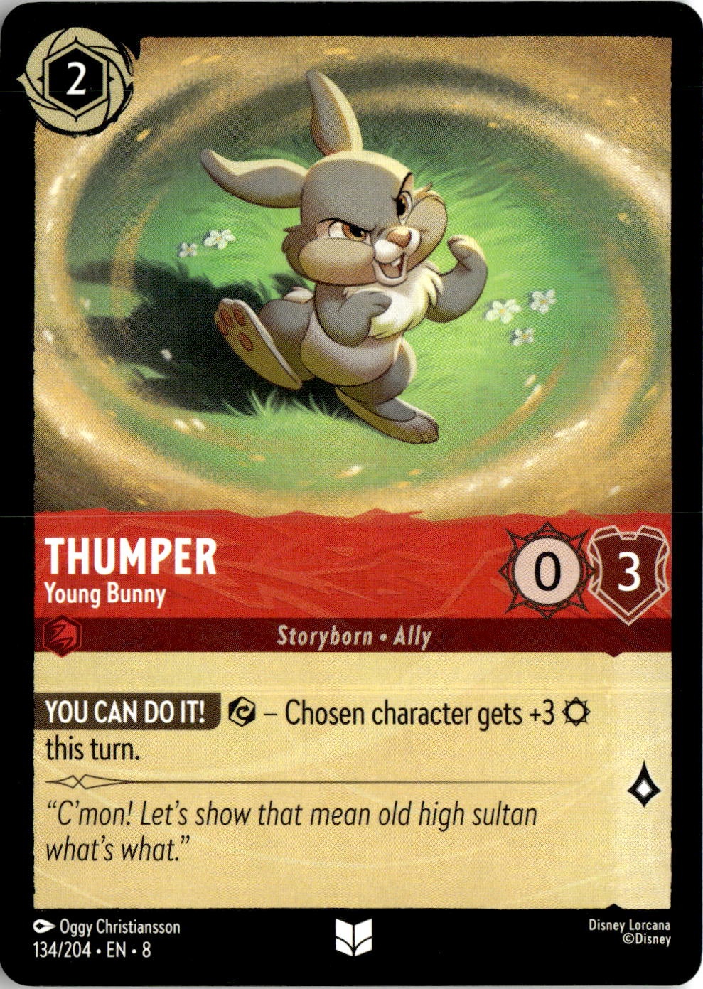 2025 Disney Lorcana En 8 Thumper graded slab