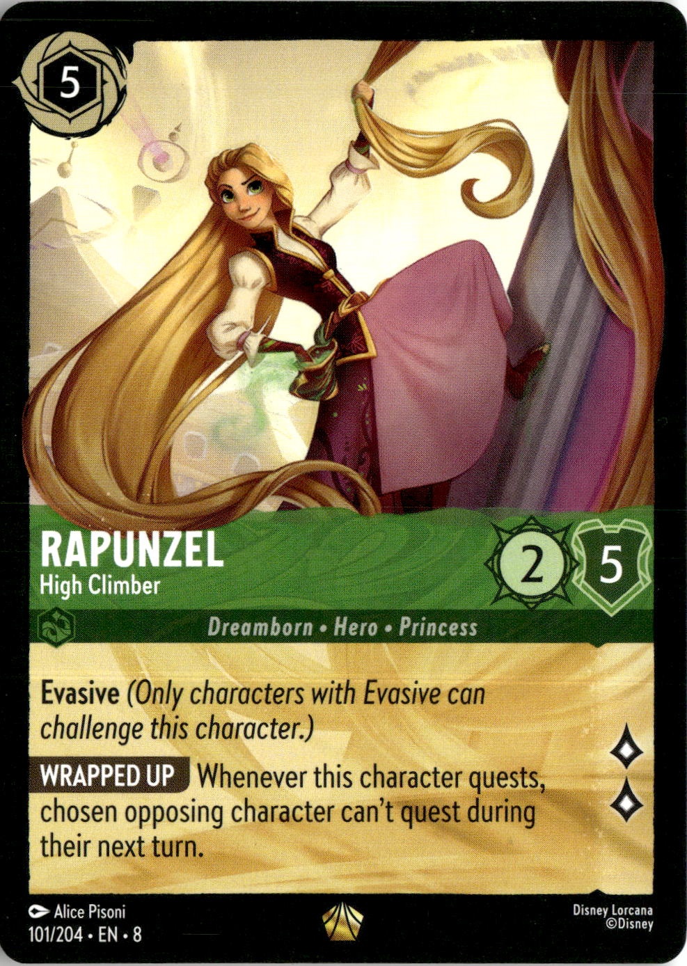 2025 Disney Lorcana En 8 Rapunzel graded slab