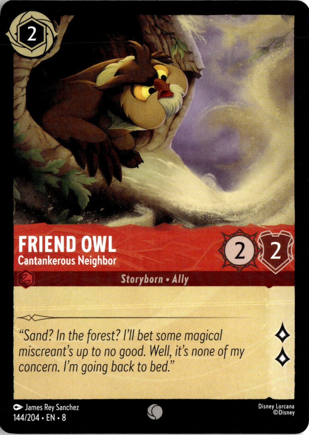 2025 Disney Lorcana En 8 Friend Owl graded slab