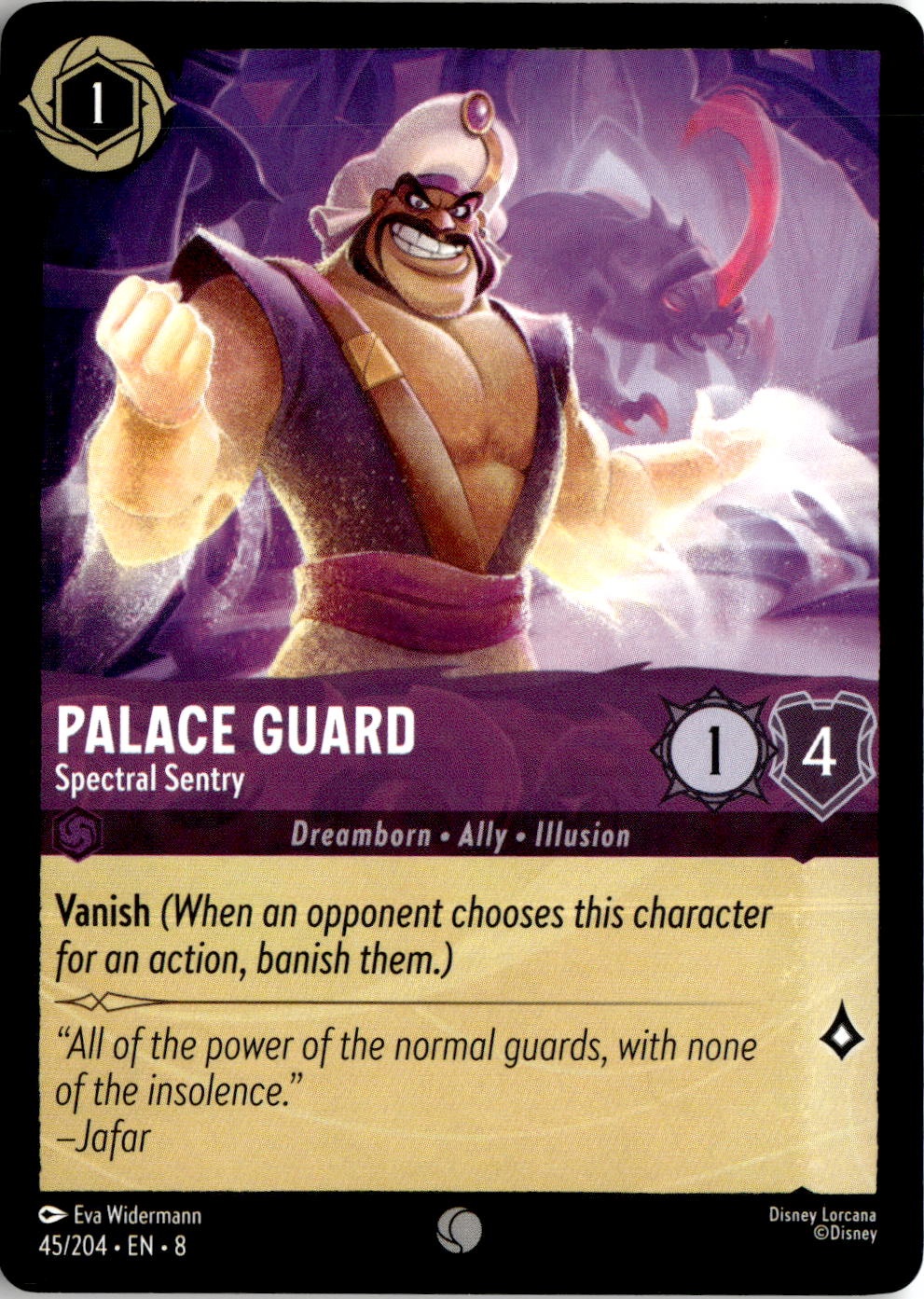 2025 Disney Lorcana En 8 Palace Guard graded slab