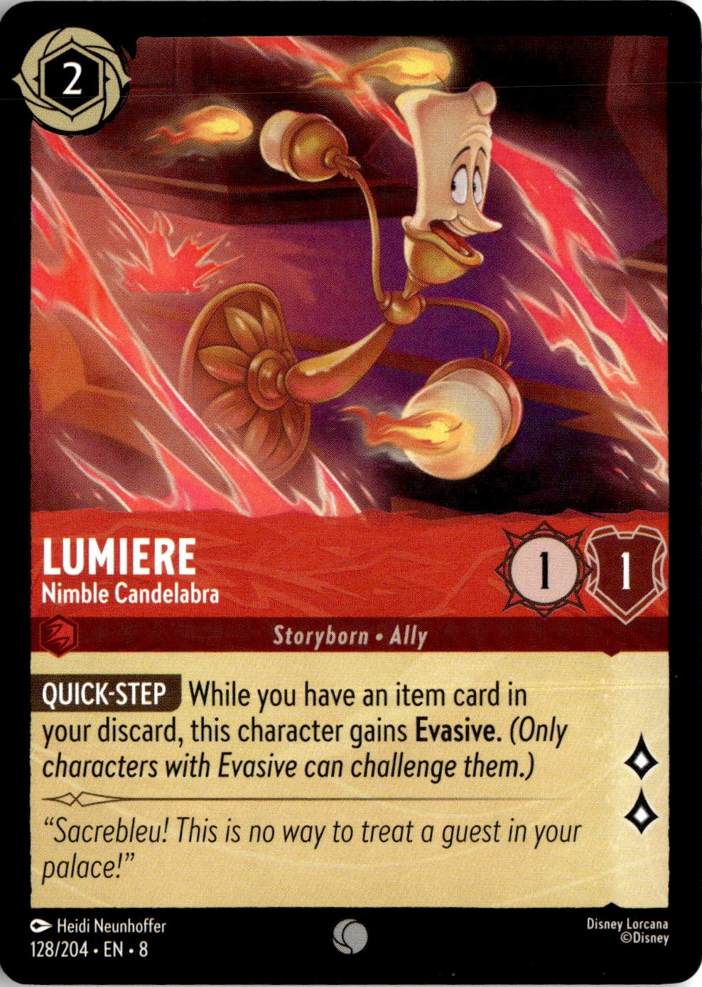 2025 Disney Lorcana En 8 Lumiere graded slab