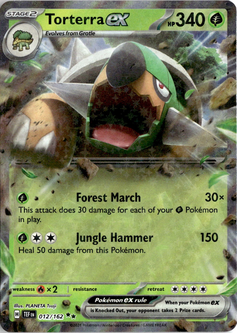 2024 Pokemon Torterra EX graded slab