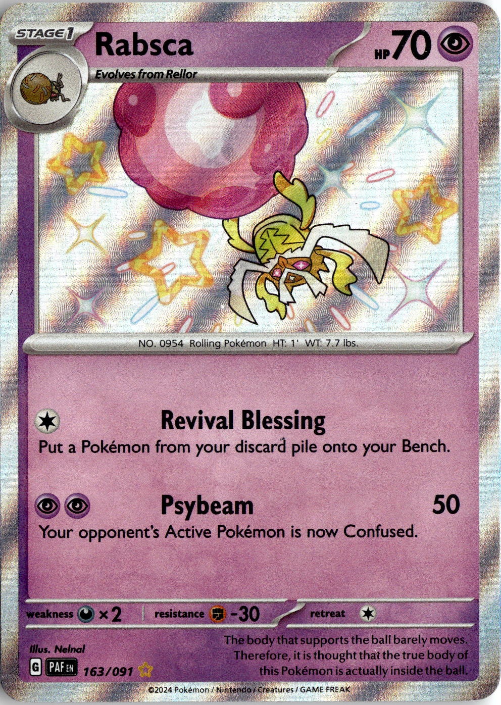 2024 Pokemon Scarlet And Violet Rabsca graded slab