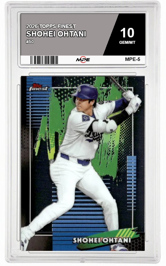 2026 TOPPS FINEST #50 SHOHEI OHTANI MPE 10 GEM/MT — graded card auctioned from the MPE vault