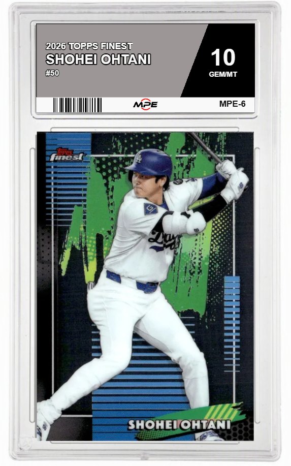 2026 TOPPS FINEST #50 SHOHEI OHTANI MPE 10 GEM/MT — graded card auctioned from the MPE vault