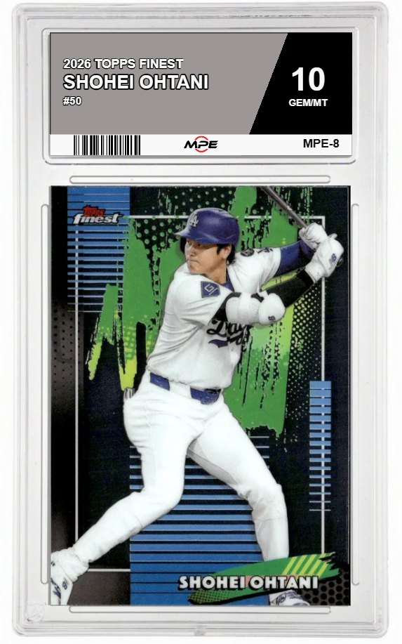 2026 TOPPS FINEST #50 SHOHEI OHTANI MPE 10 GEM/MT — graded card auctioned from the MPE vault