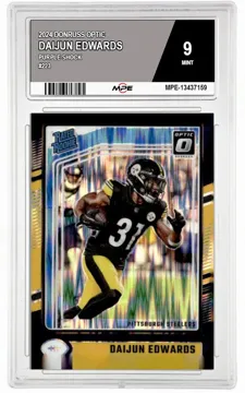 2024 DONRUSS OPTIC PURPLE SHOCK #223 DAIJUN EDWARDS MPE 9 MINT — graded card up for auction