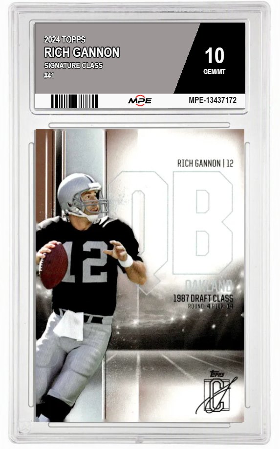 2024 TOPPS SIGNATURE CLASS #41 RICH GANNON MPE 10 GEM/MT — graded card auctioned from the MPE vault
