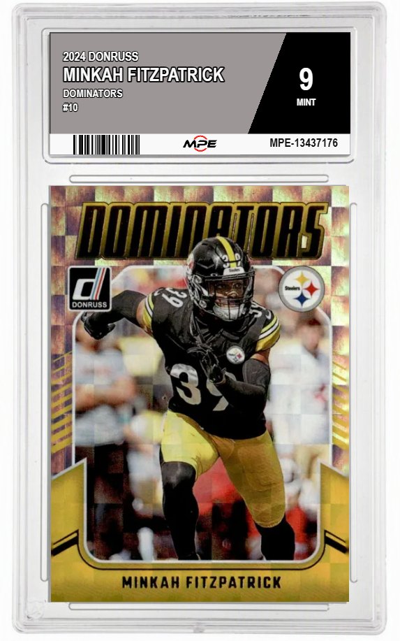 2024 DONRUSS DOMINATORS #10 MINKAH FITZPATRICK MPE 9 MINT — graded card auctioned from the MPE vault