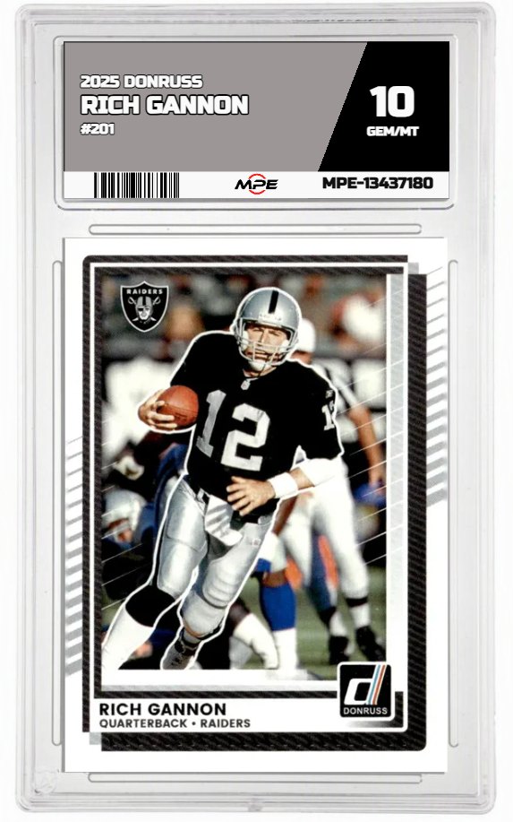 2025 DONRUSS #201 RICH GANNON MPE 10 GEM/MT — graded card auctioned from the MPE vault