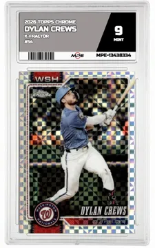 2026 TOPPS CHROME X-Fractor #54 DYLAN CREWS MPE 9 MINT — graded card up for auction