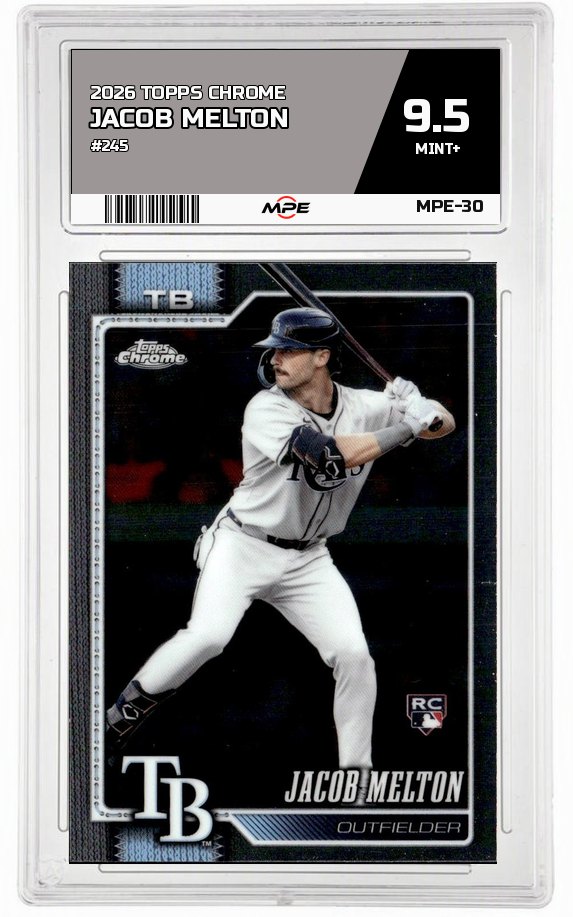 2026 TOPPS CHROME #245 JACOB MELTON MPE 9.5 MINT+ — graded card auctioned from the MPE vault
