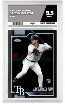 2026 TOPPS CHROME #245 JACOB MELTON MPE 9.5 MINT+ — graded card up for auction