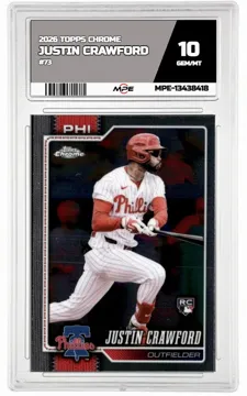2026 TOPPS CHROME #73 JUSTIN CRAWFORD MPE 10 GEM/MT — graded card up for auction