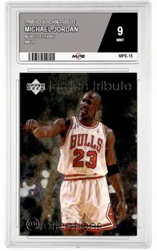 1998 UD JORDAN TRIBUTE MJ REFLECTIONS #MJ75 MICHAEL JORDAN MPE 9 MINT — graded card up for auction