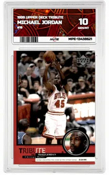 1999 UPPER DECK TRIBUTE #19 MICHAEL JORDAN MPE 10 GEM/MT — graded card up for auction