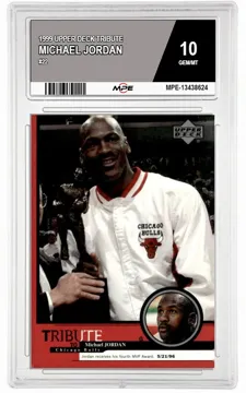 1999 UPPER DECK TRIBUTE #22 MICHAEL JORDAN MPE 10 GEM/MT — graded card up for auction