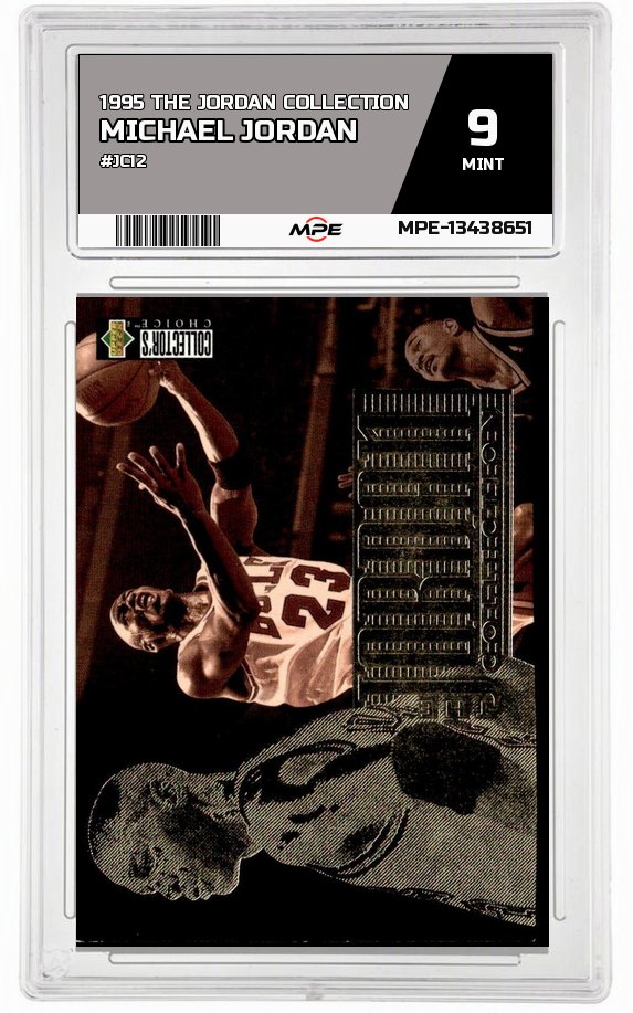 1995 THE JORDAN COLLECTION #JC12 MICHAEL JORDAN MPE 9 MINT — graded card auctioned from the MPE vault