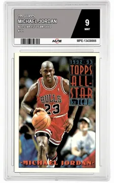 1993 TOPPS ALL STAR 1ST TEAM-GOLD #101 MICHAEL JORDAN MPE 9 MINT — graded card up for auction