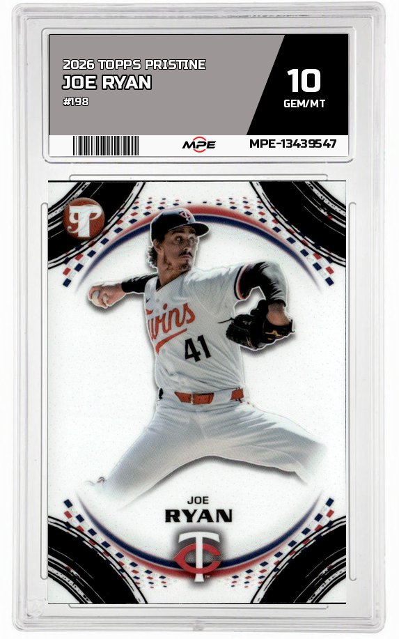 2026 TOPPS PRISTINE #198 JOE RYAN MPE 10 GEM/MT — graded card auctioned from the MPE vault