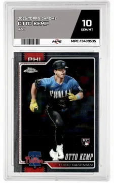 2026 TOPPS CHROME #229 OTTO KEMP MPE 10 GEM/MT — graded card up for auction
