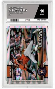 2026 TOPPS CHROME RAYWAVE REFRACTOR #47 CARLOS CORREA MPE 10 GEM/MT — graded card up for auction