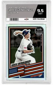 2026 STARS & STRIPES SILVER PRIZM #91 JARED GRINDLINGER MPE 9.5 MINT+ — graded card up for auction