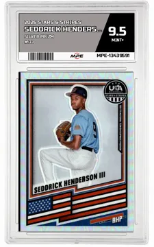 2026 STARS & STRIPES SILVER PRIZM #133 SEDDRICK HENDERSON III MPE 9.5 MINT+ — graded card up for auction
