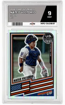 2026 STARS & STRIPES SILVER #33 NATEO VICTORIO MPE 9 MINT — graded card up for auction