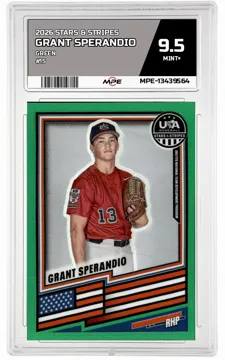 2026 STARS & STRIPES GREEN #15 GRANT SPERANDIO MPE 9.5 MINT+ — graded card up for auction